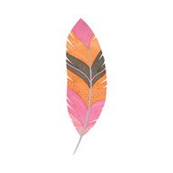 Vector Set of Watercolor Style Feathers N4