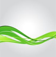 Abstract background with green wave N2