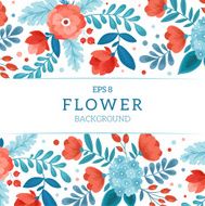 Fun Flowers design template Vector illustration N2