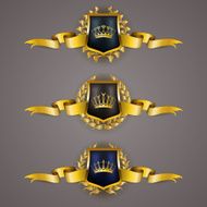 Golden shields with laurel wreath N5