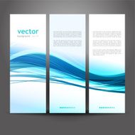 Collection banners modern wave design N2