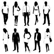 collection of people silhouettes N6