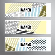 Striped pattern banners N4