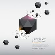 Abstract polyhedrons background design