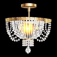 crystal chandelier with modern pendants