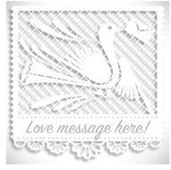 Cut Out Paper - Birds Message White