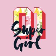 Print for T-shirt Super girl