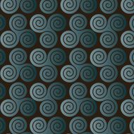 Triple celtic spiral pattern in blue colors