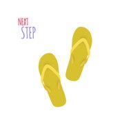 Next Step Slippers Banner Vector