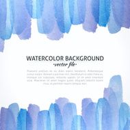 Watercolor Vector Blue and Purple Abstract Background