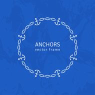 Abstract Line Ornate Frame with Anchors and Chain