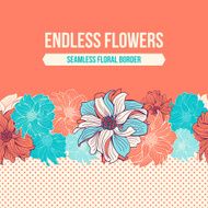 Hand-drawn flowers of dahlia N14