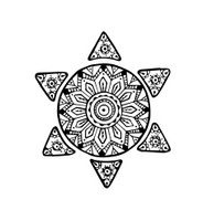 Vector of abstract sun in zentangle style N2