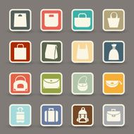 Bag icons vector eps10 N2