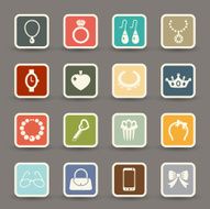 Accessory icons vector eps10 N2