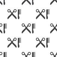 barbershop vector seamless pattern