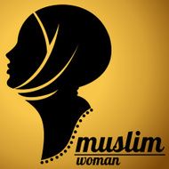 beautiful face of arabic muslim woman vector illustration N10