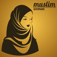 beautiful face of arabic muslim woman vector illustration N11