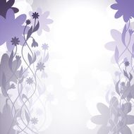 Floral Background with Purple Flowers