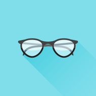 Glasses flat icon