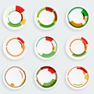 abstract colorful retro circle pattern icon for design
