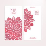 Vector banner templates with watercolor pink abstract flowers