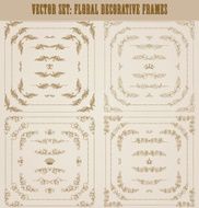 Vector set of gold decorative borders frame N28