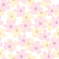 Light Seamless Pattern with Daisies