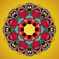 Ornamental round lace pattern is like mandala N29