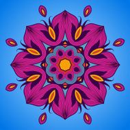 Ornamental round lace pattern is like mandala N30