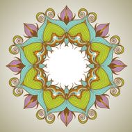Ornamental round lace pattern is like mandala N31