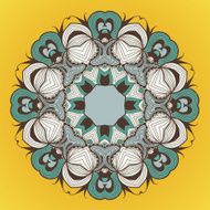 Ornamental round lace pattern is like mandala N32