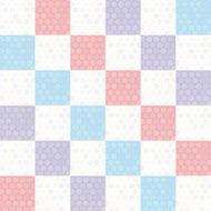 Polka dot background seamless pattern with pink lilac blue square N2