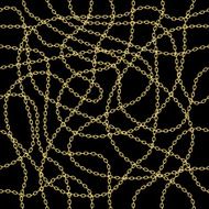 Gold chain seamless vector background
