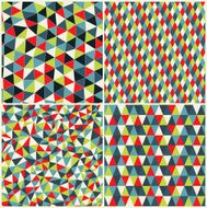 Set of four geometric pattern N4