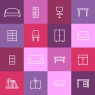 Home interior icons