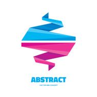 Abstract origami - vector sign concept illustration