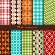 Seamless patterns hipster style