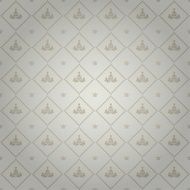 Vintage Pattern Wallpaper Silver Color N5