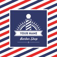 Hair salon barber shop sign and services design template