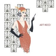 Woman in art deco style