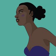 beautiful afro american woman portrait