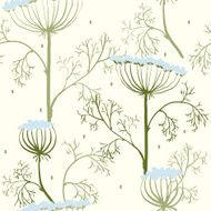 Elegance Seamless pattern with flowers Ukraine dill N4
