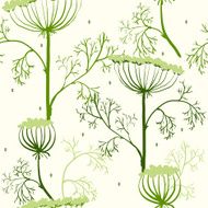 Elegance Seamless pattern with flowers Ukraine dill N5