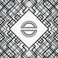 Art Deco vintage decorative frame Retro card design vector template N3