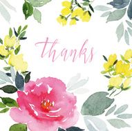 Watercolor greeting card flowers N187