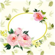 Watercolor greeting card flowers N188