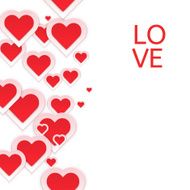 Abstract Red Paper Hearts Seamless Pattern Vector N4