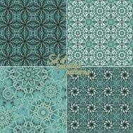 Set of seamless laced patterns