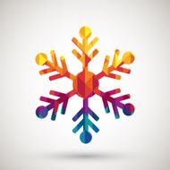 snowflake symbol with colorful diamond